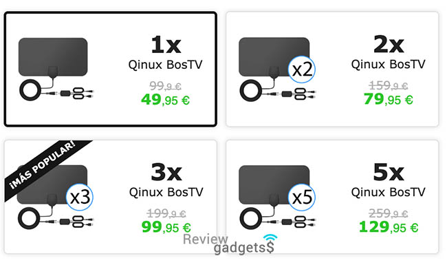 Qinux BoxTV precios
