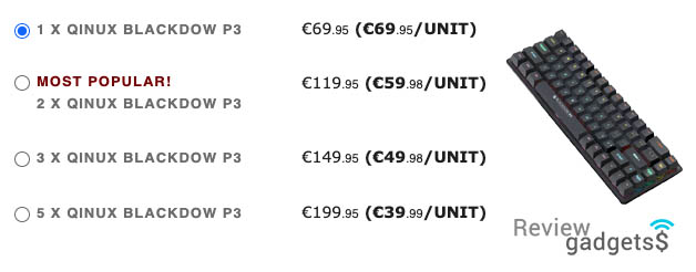 Qinux Blackdow P3 prices