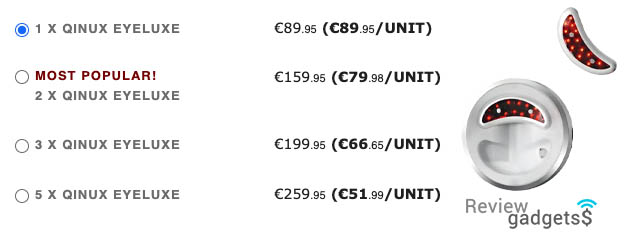 Qinux Eyeluxe Prices