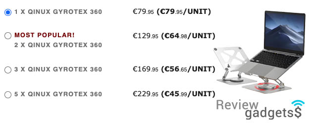 Qinux Gyrotex 360 Prices