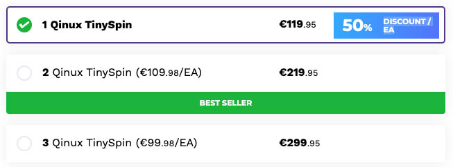 Qinux TinySpin prices