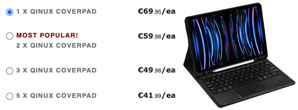 qinux coverpad prices
