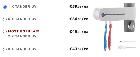 tander uv precios