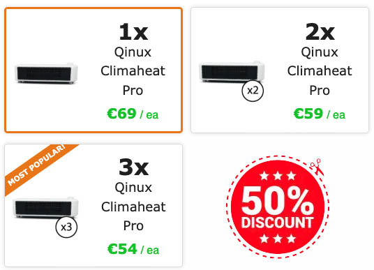 Qinux ClimaHeat Pro prices