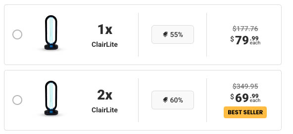 ClairLite prezzo