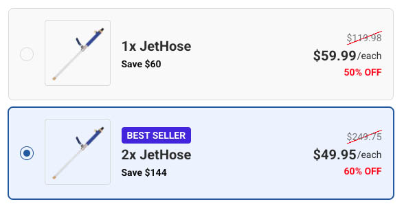 jethose prezzi