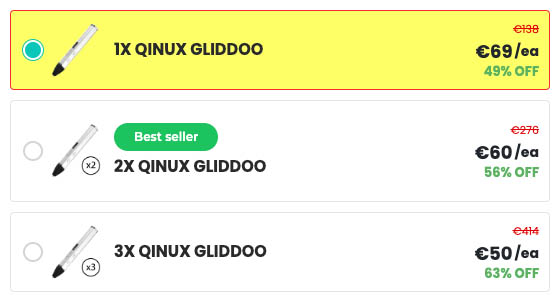 qinux gliddoo prezzi