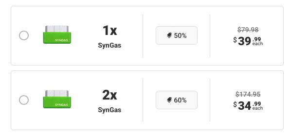 syngas prezzo