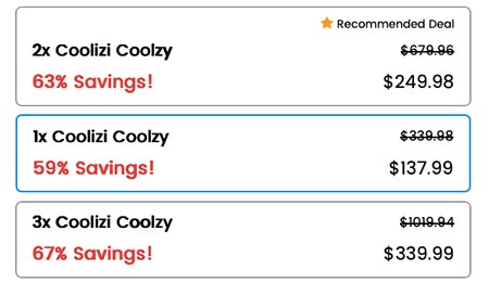 Coolizi Coolzy price